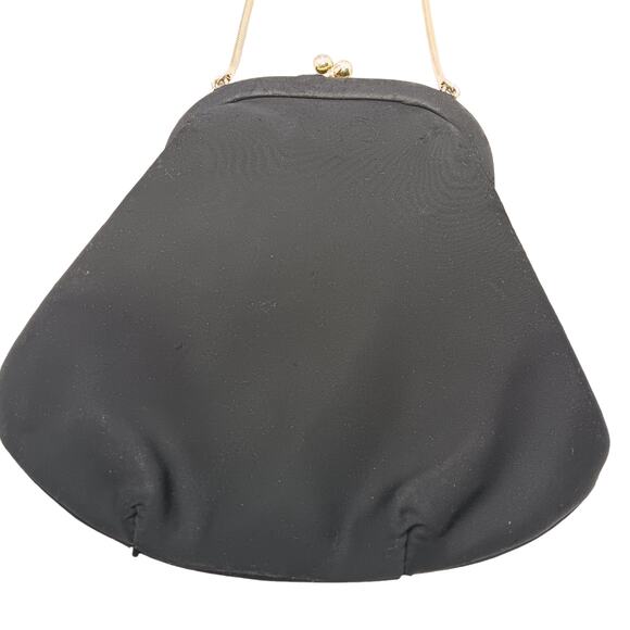 Vintage Mini Purse Black Gold Chain and Hardware - Picture 4 of 14